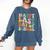 Happy Last Day Of School Groovy Teacher Student Graduation Comfort Colors Sweatshirt Denim