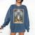 The Hermit Cat Tarot Card Introvert By Georgi Comfort Colors Sweatshirt Denim
