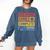 High School Level Complete Class Of 2024 Senior Graduation Comfort Colors Sweatshirt Denim