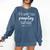 Introvert It's Way Too Peopley Outside Sarcastic Sayin Comfort Colors Sweatshirt Denim