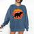 Introvert Retro Sunset Capybara Tee Comfort Colors Sweatshirt Denim