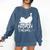 It's Way Too Peopley Outside Cute Cat Introvert Comfort Colors Sweatshirt Denim