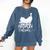 It's Way Too Peopley Outside Cute Cat Introvert Comfort Colors Sweatshirt Denim