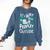 It's Way Too Peopley Outside Introvert Sarcastic Humor Comfort Colors Sweatshirt Denim