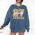 Junior Class 2027 Graduation Back To School Orange Letters Premium Tri-Blend Comfort Colors Sweatshirt Denim