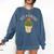 Kawaii Grumpy Cactus Not a Hugger Plant Introvert Comfort Colors Sweatshirt Denim