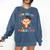 Kids 8th Grade Nailed It Monkey Graduation Comfort Colors Sweatshirt Denim