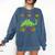 Kids Kindergarten Graduate Dinosaur Kindergarten Graduation Comfort Colors Sweatshirt Denim
