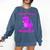 Kids Kindergarten Graduation Idea For Girls Dinosaur Comfort Colors Sweatshirt Denim