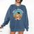 Kids Pre-K Graduate Sloth Cap And Gown Cute Preschool Graduation Comfort Colors Sweatshirt Denim