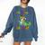Kids Preschool Graduate T-Rex Dinosaur Preschool Graduation Comfort Colors Sweatshirt Denim