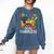 Kindergarten Level Complete Last Day Of School Graduation Comfort Colors Sweatshirt Denim