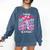 Last Day Of School Shirt Coquette Bow School Graduation Comfort Colors Sweatshirt Denim