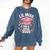 Little Miss Pre-K Grad 2025 Preschool Graduation Girls Kids Comfort Colors Sweatshirt Denim