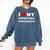 I Love My Introvert Girlfriend I Heart My Introvert GF Comfort Colors Sweatshirt Denim