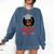 Master Degree Graduation Gifts Black Girl Comfort Colors Sweatshirt Denim