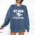 My Mom Mastered It Masters Degree Graduation Women MBA Comfort Colors Sweatshirt Denim