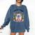 I Am Not a Hugger Introvert Hedgehog With Cactus Comfort Colors Sweatshirt Denim