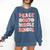 Peace Out Middle School Graduation Groovy Last Day Of School Comfort Colors Sweatshirt Denim