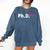 Ph Diva Women Dissertation Doctoral Degree Graduation PhD Comfort Colors Sweatshirt Denim