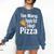 Pizza Lover Saying Introvert Anti Social Humor Foodie Comfort Colors Sweatshirt Denim