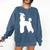 Poodle Graduation Dog Graduate Comfort Colors Sweatshirt Denim