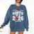 Proud Auntie Of A 2026 Senior Football Graduation Family Comfort Colors Sweatshirt Denim