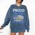 Proud Dad Of A State Trooper Police Officer Graduation Comfort Colors Sweatshirt Denim