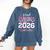 Proud Grandma Of A 2026 Senior Class Of 2026 Graduation Comfort Colors Sweatshirt Denim