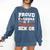 Proud Grandma Of a Football Senior 2026 Graduation Comfort Colors Sweatshirt Denim
