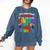 Proud MAWMAW Of Awesome Kindergarten Pre-K Graduation 2025 Comfort Colors Sweatshirt Denim