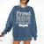 Proud Mom Of a 2024 Graduate Mama Checkered Graduation Comfort Colors Sweatshirt Denim
