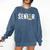Proud Sister Of a 2026 Soccer Senior Graduation Comfort Colors Sweatshirt Denim