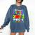 Proud Step-Dad Of 2023 Pre-K Graduate Fathers Day Graduation Comfort Colors Sweatshirt Denim