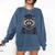 Raccoon Graduation Comfort Colors Sweatshirt Denim