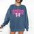 Retro Senior 2026 Class Of 2026 Coquette Pink Bow Graduation Comfort Colors Sweatshirt Denim