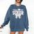 Retro Senior 2027 Girl Coquette Bow Class Of 2027 Graduation Comfort Colors Sweatshirt Denim