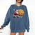 Santa Holding Cookie Xmas Baker Introvert Christmas Comfort Colors Sweatshirt Denim