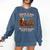 Santa Has The Right Idea Introvert Christmas Comfort Colors Sweatshirt Denim