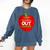 School Is Out Forever Graduation Humor Comfort Colors Sweatshirt Denim
