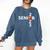 Senior 2023 Basketball Graduation Party Comfort Colors Sweatshirt Denim