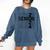 Senior 2024 Class Of 2024 Graduation 2024 Women Boy Girl Comfort Colors Sweatshirt Denim