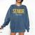 Senior 2025 Graduation Class Of 2025 Senior Men Women Comfort Colors Sweatshirt Denim