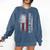 Senior 2026 American Flag Shirt USA Graduation Class Of 2026 Comfort Colors Sweatshirt Denim