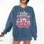 Senior 2026 Class Of 26 Coquette Pink Bow Graduation Cousin Comfort Colors Sweatshirt Denim