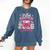 Senior 2026 Class Of 26 Coquette Pink Bow Graduation Sister Comfort Colors Sweatshirt Denim