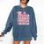 Senior 2026 Class Of 2026 Cute Coquette Pink Bow Graduation Comfort Colors Sweatshirt Denim