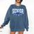 Senior 2026 Class Of 2026 Toile Coquette Bow Graduation 2026 Comfort Colors Sweatshirt Denim