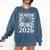 Senior 2026 Floral Flowers Class Of 2026 Graduation Kids Comfort Colors Sweatshirt Denim