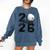 Senior 2026 Golf Player Heart Graduation Girls Teens Comfort Colors Sweatshirt Denim